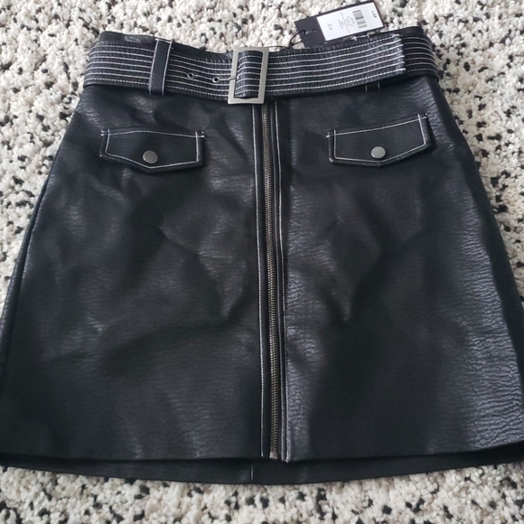 Dynamite Dresses & Skirts - Front zip pleather skirt
